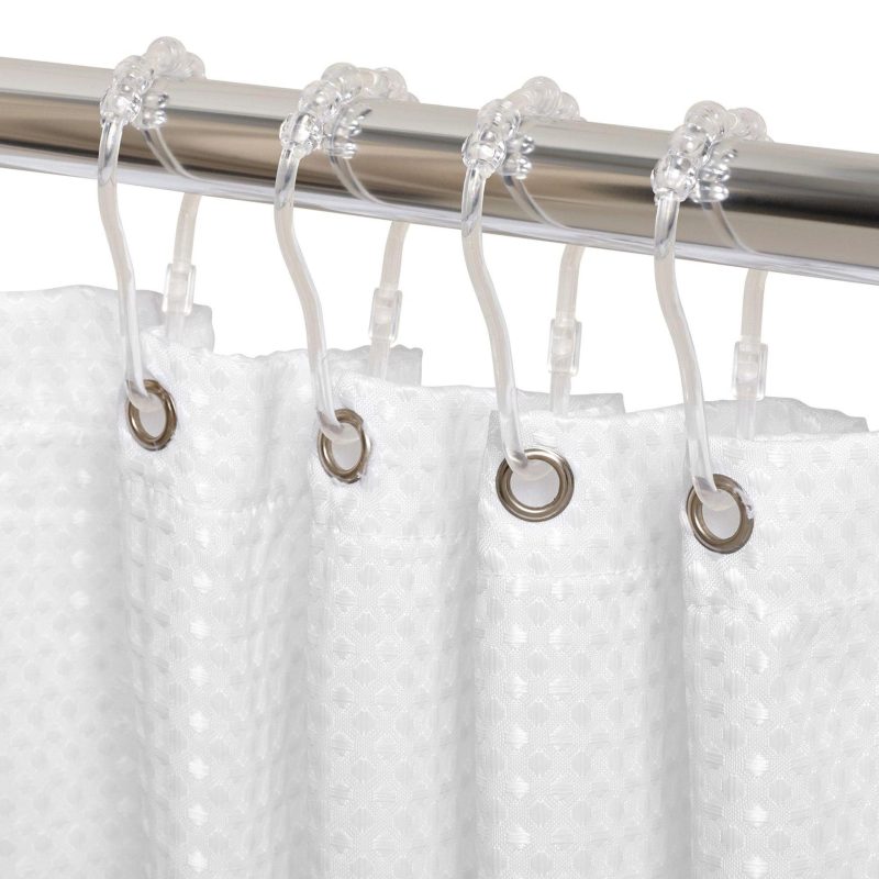 Bath | 12-Pk. Clear Plastic Roller Shower Ring Set Bath Bath