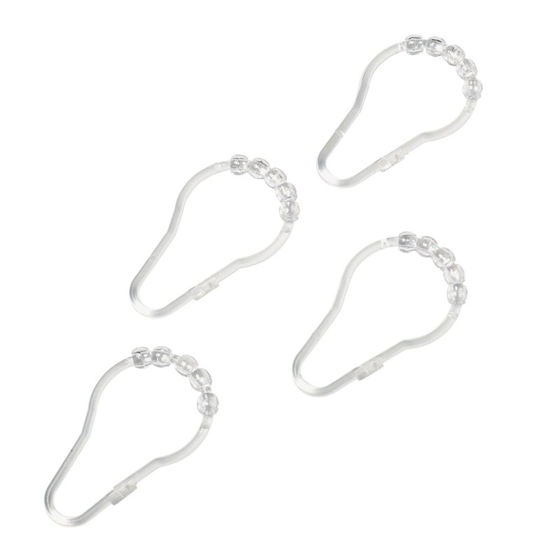 Bath | 12-Pk. Clear Plastic Roller Shower Ring Set Bath Bath