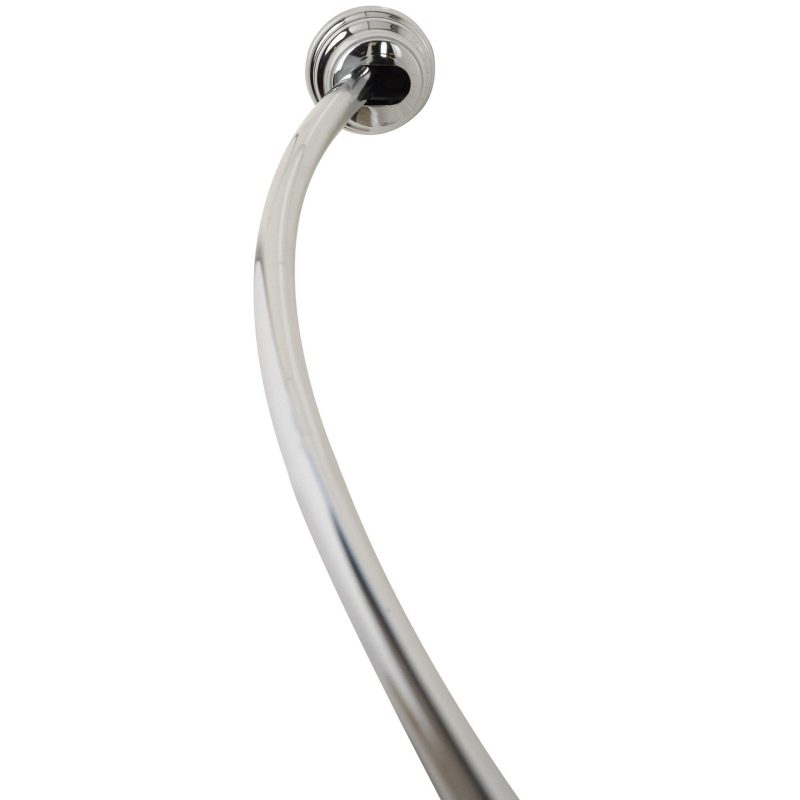 Bath | 72 In. Aluminum Dual Mount Curved Shower Rod Bath Bath