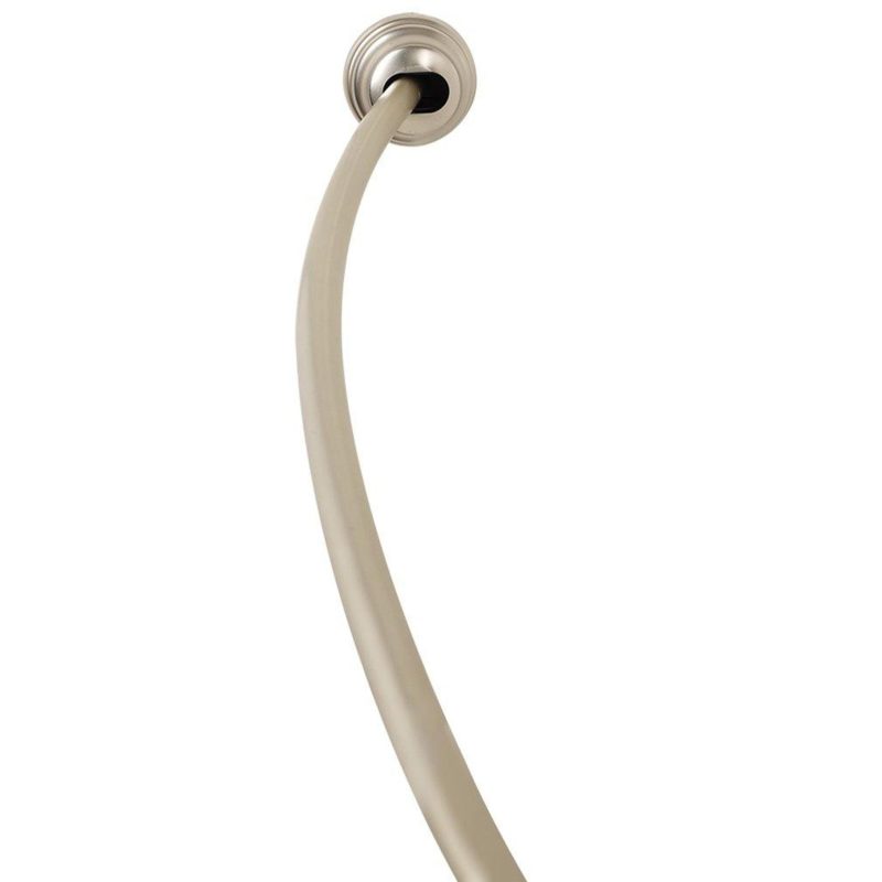 Bath | 72 In. Satin Nickel Dual Mount Curved Shower Rod Bath Bath