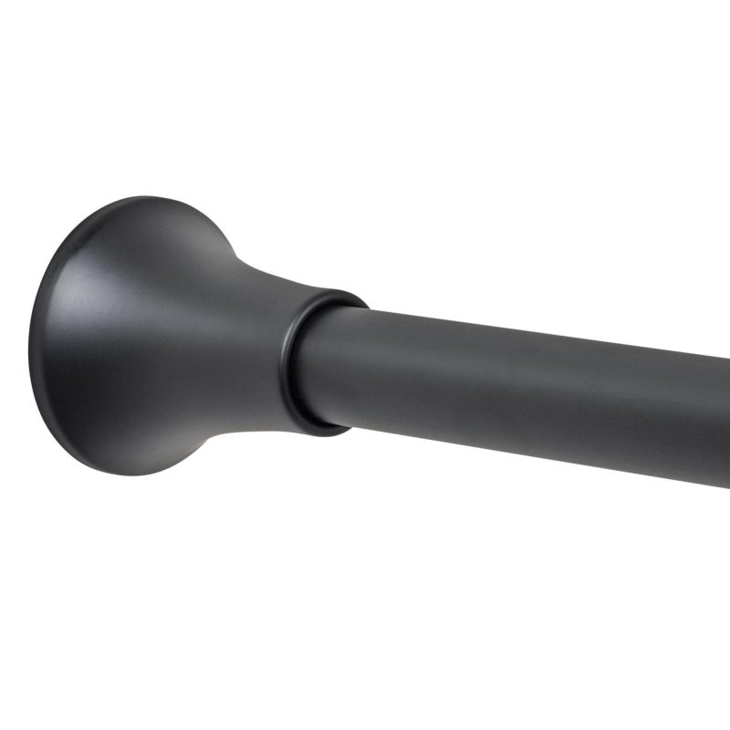 Bath | 86 In. Matte Black Aluminum Shower Rod Bath Bath