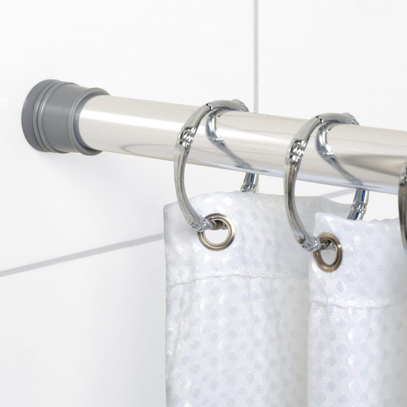 Bath | Chrome Twist Shower Rod Bath Bath