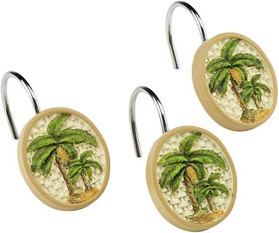 Bath | Colony Palm 12-Pc. Shower Curtain Hooks Bath Bath