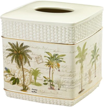 Bath | Colony Palm Tissue Box Cover Bath Bath