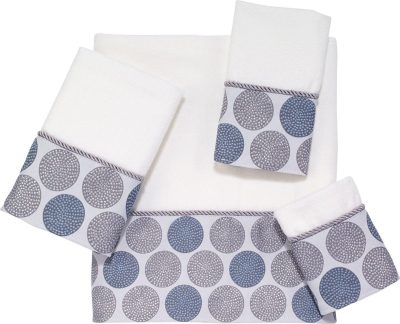 Bath | Dotted Circles Design Towel Collection Bath Bath