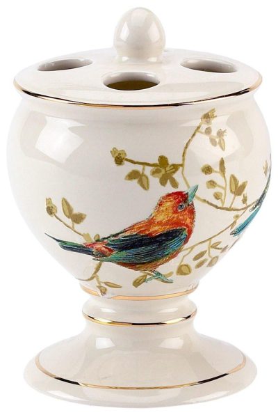 Bath | Gilded Birds Toothbrush Holder Bath Bath