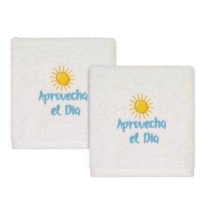 Bath | Latin Sentiments Seize The Day 2Pk Hand Towel Bath Bath