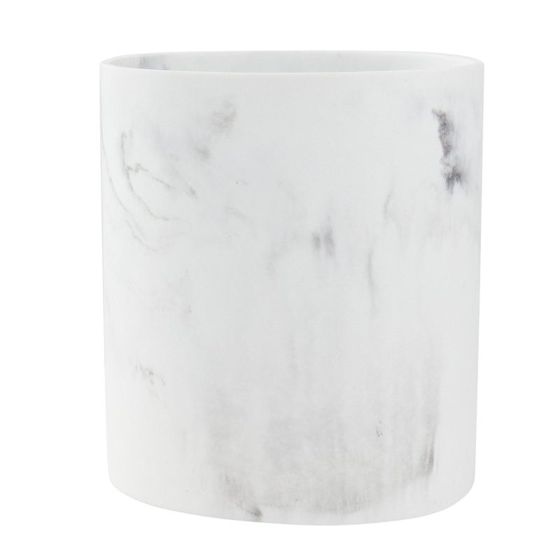 Bath | Resin Marble Wastebasket Bath Bath