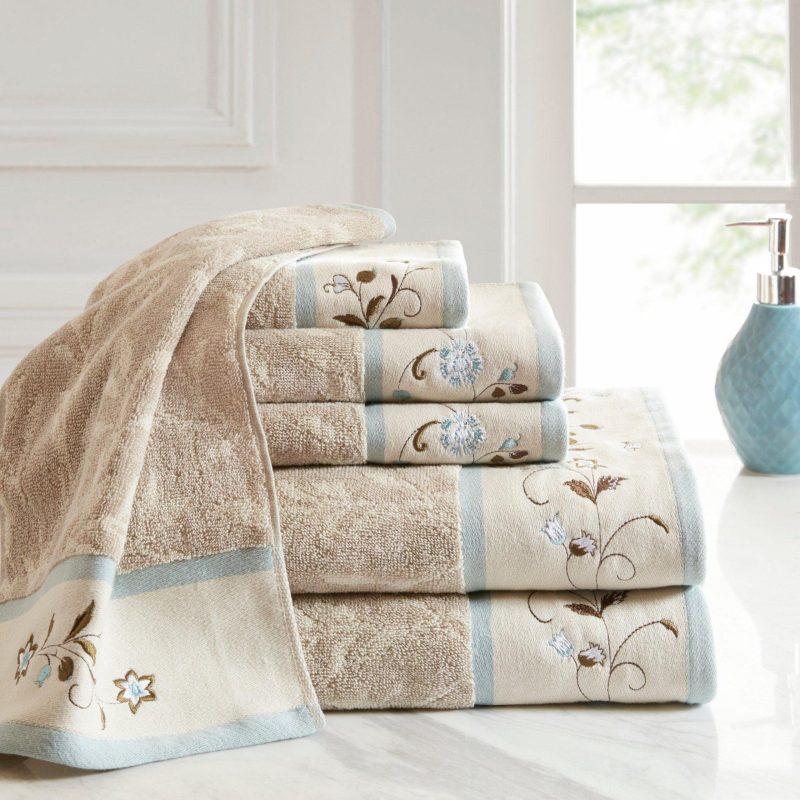 Bath | Serene 6-Pc. Cotton Jacquard Towel Set Bath Bath