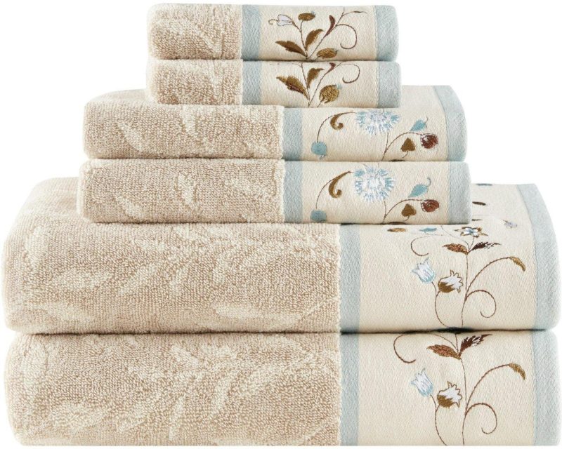 Bath | Serene 6-Pc. Cotton Jacquard Towel Set Bath Bath