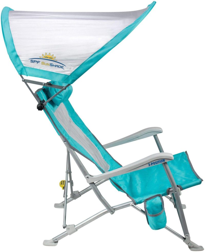 Beach & Pool | Foldable Recliner Chair With Shade Beach & Pool Beach & Pool