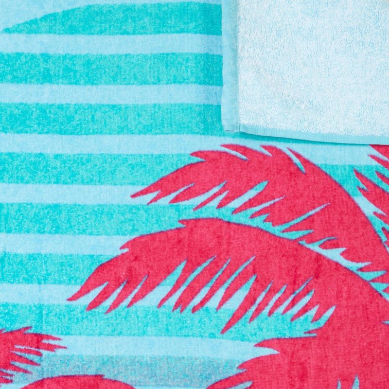 Beach & Pool | Palms Logo Beach Towel Beach & Pool AQUA BLUE/PINK