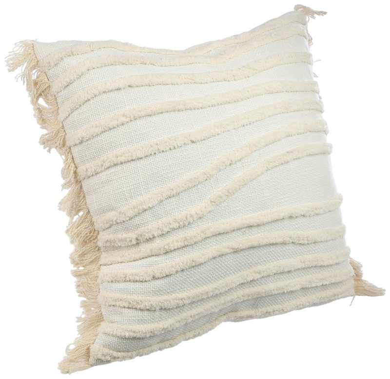 Bedding | 20 X 20 Striped Fringe Decorative Pillow Bedding Bedding