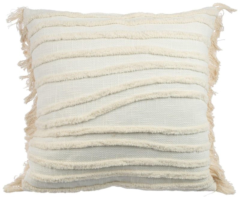 Bedding | 20 X 20 Striped Fringe Decorative Pillow Bedding Bedding