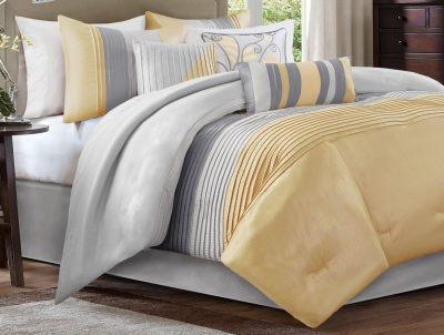 Bedding | Amherst Yellow 7-Pc. Comforter Set Bedding Bedding