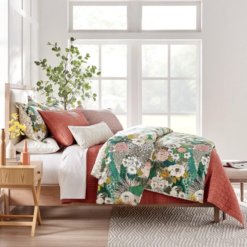 Bedding | Bettina Green Floral Duvet Cover Bedding Bedding