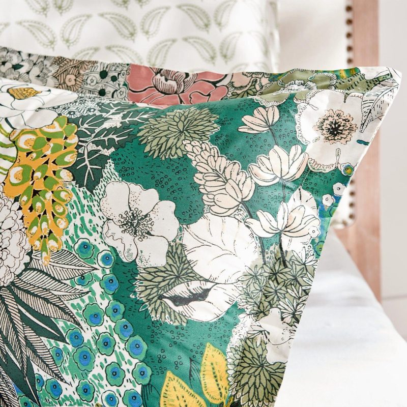 Bedding | Bettina Green Floral Duvet Cover Bedding Bedding