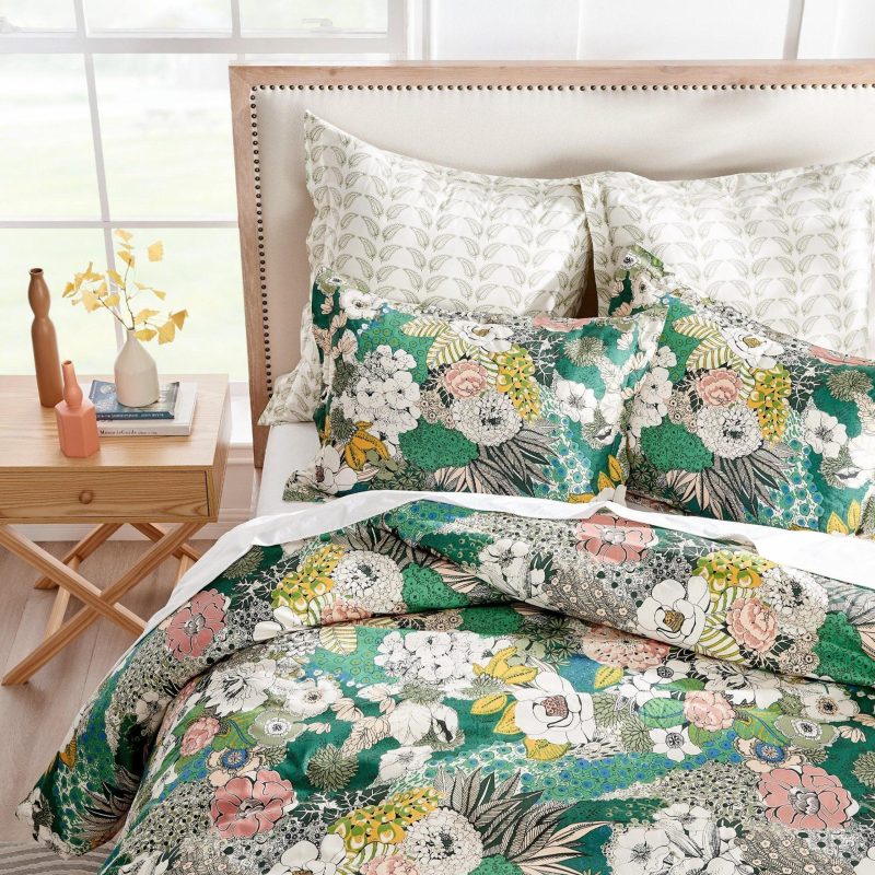 Bedding | Bettina Green Floral Sham Bedding Bedding