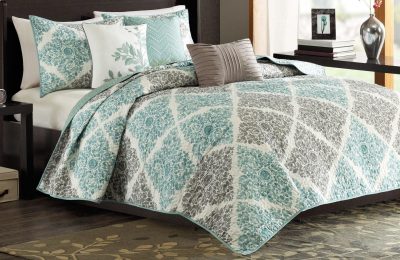 Bedding | Claire Aqua 6-Pc. Coverlet Set Bedding AQUA