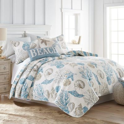 Bedding | Coastal Home Harbor Shells Quilt Set Bedding Bedding