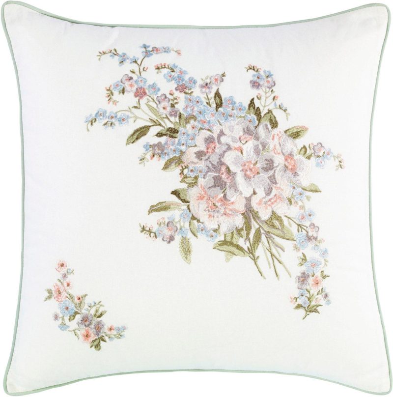 Bedding | Harper 18" Embroidered Square Pillow Bedding Bedding