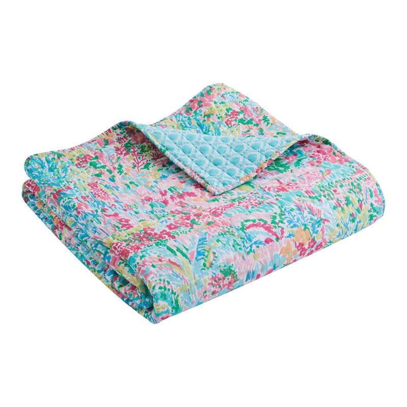 Bedding | Karola Ditsy Floral Quilted Throw Bedding Bedding