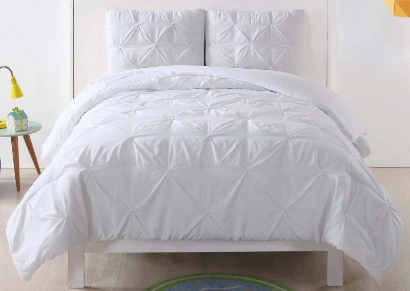 Bedding | Kids Pleated White Comforter Set Bedding Bedding