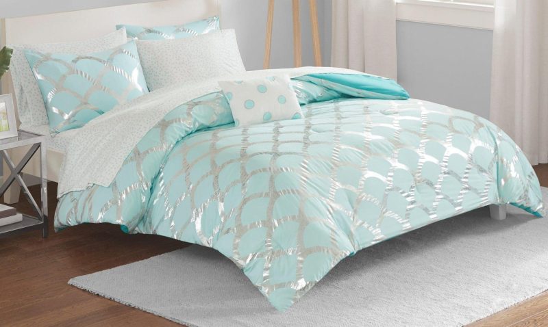 Bedding | Lorna Aqua Comforter & Sheet Set Bedding AQUA