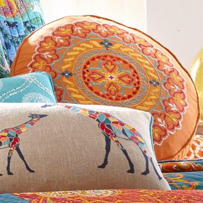 Bedding | Mackenzie Round Orange Pillow Bedding Bedding