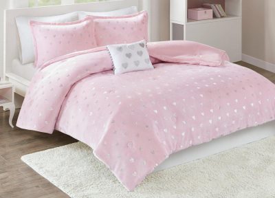 Bedding | Rosalie Metallic Printed Plush Comforter Set Bedding Bedding