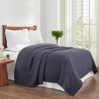 Bedding | Soft Waffle Texture Cotton Blanket Bedding