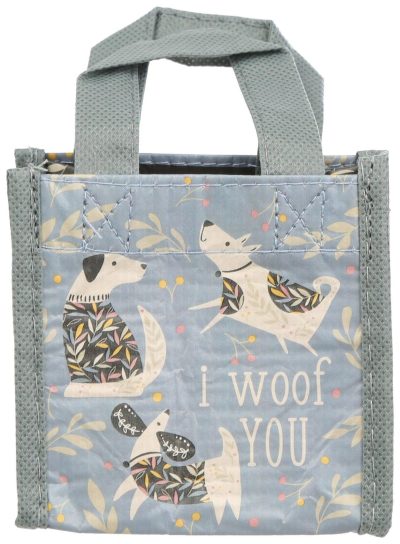 Electronics, Gadgets & Gifts | I Woof You Dog Print Reusable Mini Gift Tote Bag Electronics, Gadgets & Gifts BLUE MULTI