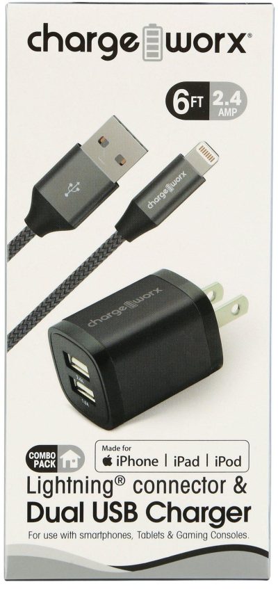 Electronics, Gadgets & Gifts | Lightning Connector And Dual Usb Charger Electronics, Gadgets & Gifts BLACK