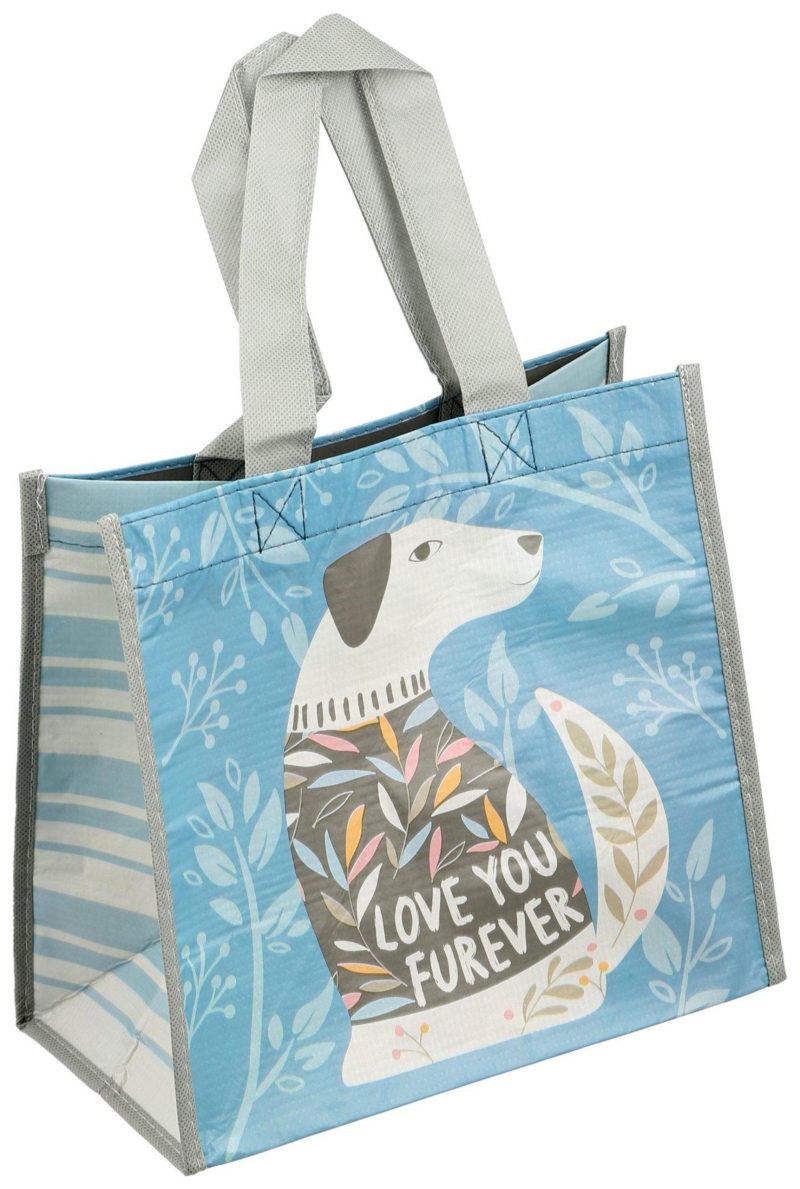 Electronics, Gadgets & Gifts | Love You Forever Dog Print Reusable Gift Tote Bag Electronics, Gadgets & Gifts BLUE MULTI