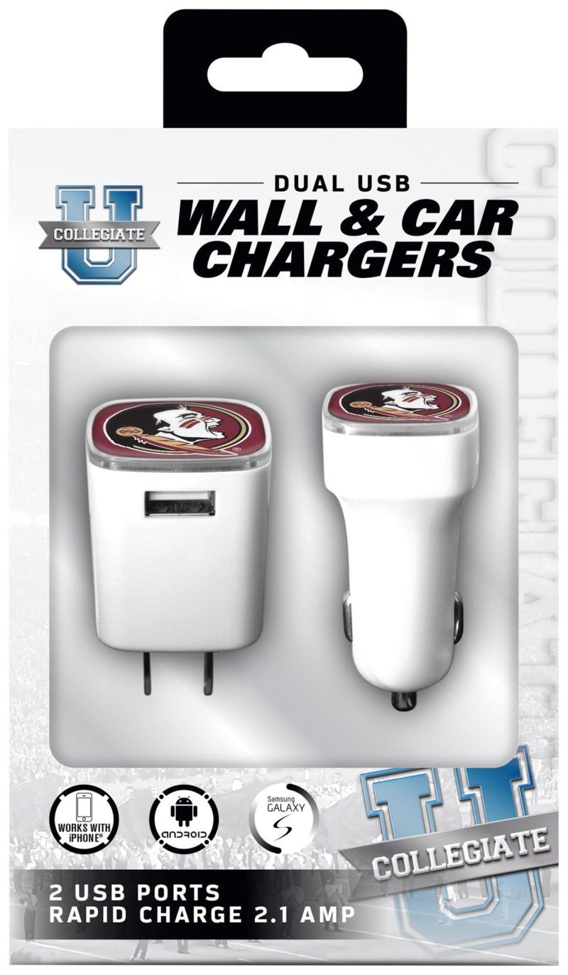 Electronics, Gadgets & Gifts | Seminoles 2 Pk Wall And Car Chargers Electronics, Gadgets & Gifts Electronics, Gadgets & Gifts