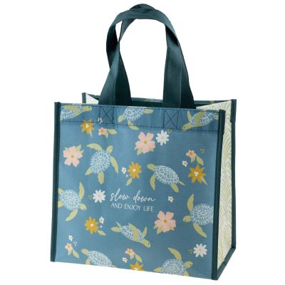 Electronics, Gadgets & Gifts | Slow Down Turtle Reusable Tote Bag Electronics, Gadgets & Gifts BLUE MULTI