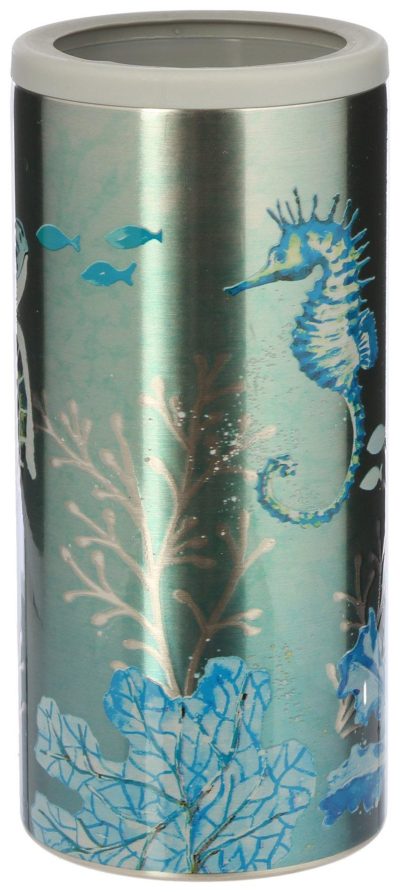 Featured Brands | 12 Oz. Stainless Steel Seahorse Can Cooler Featured Brands BLUE MULTI