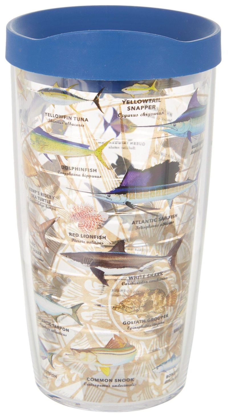 Featured Brands | 16 Oz. Guy Harvey Charts Tumbler With Lid Featured Brands BLUE