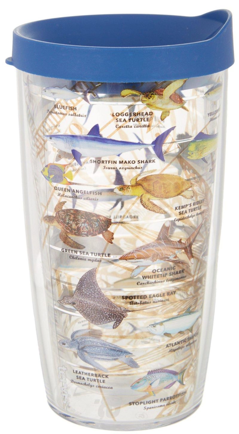 Featured Brands | 16 Oz. Guy Harvey Charts Tumbler With Lid Featured Brands BLUE