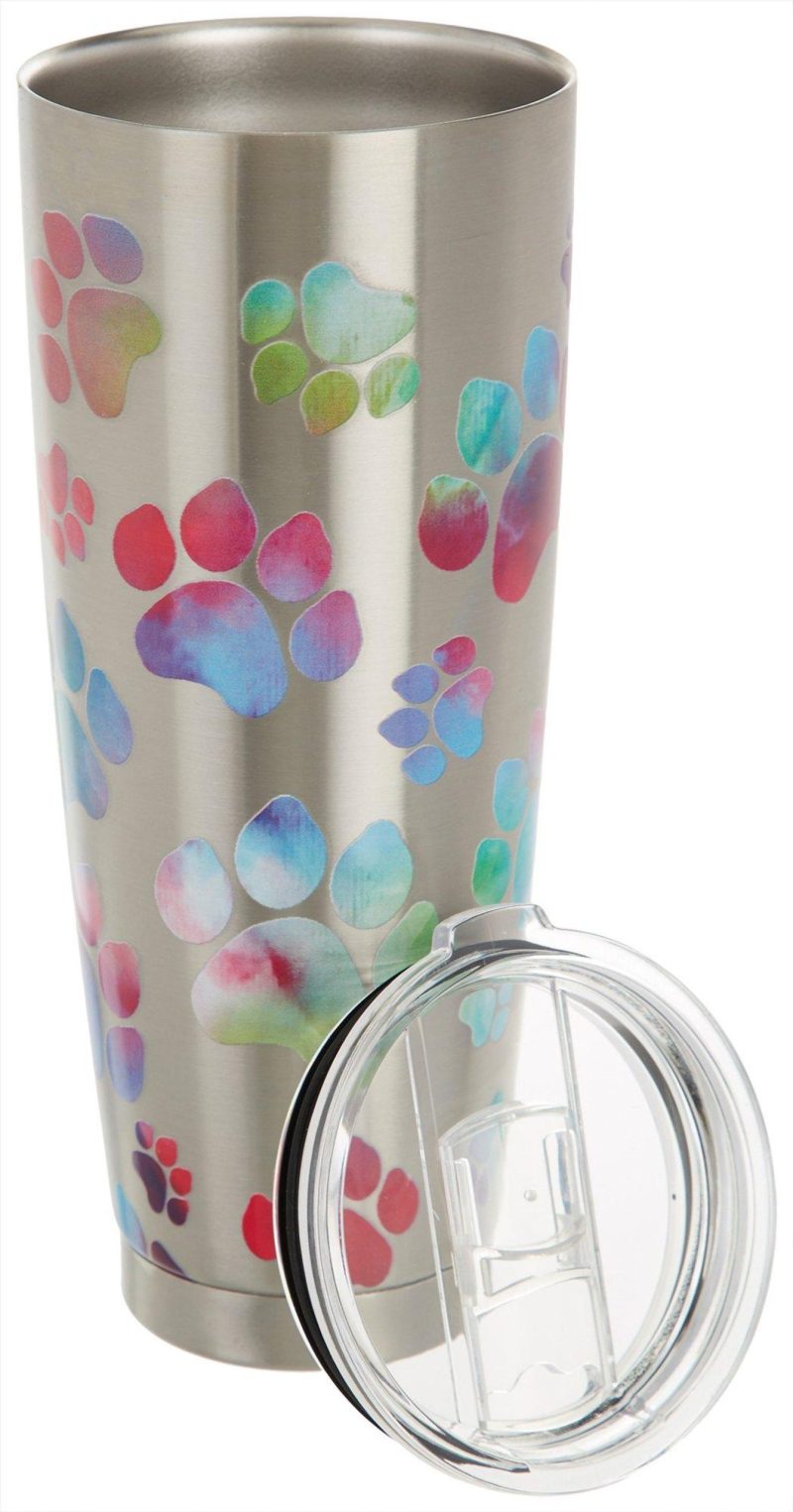 Featured Brands | 30 Oz. Stainless Steel Rainbow Paw Print Tumbler Featured Brands Featured Brands