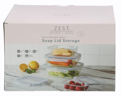 Featured Brands | 8 Pc Rectangle Leak Proof Snap Lid Storage Container Set Featured Brands CLEAR