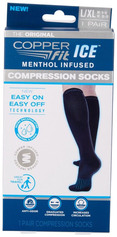 Health & Wellness | 1-Pr. Ice Menthol Infused Compression Socks L/Xl Health & Wellness Health & Wellness