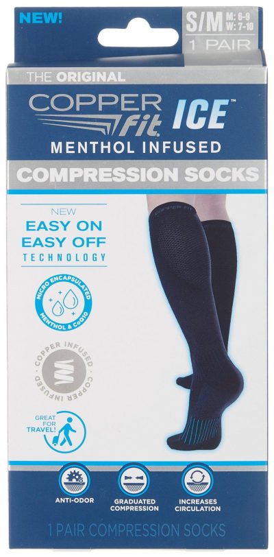 Health & Wellness | 1-Pr. Ice Menthol Infused Compression Socks S/M Health & Wellness Health & Wellness