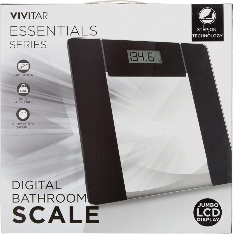 Health & Wellness | Essentials Series Digital Bathroom Scale Health & Wellness CLEAR/BLACK