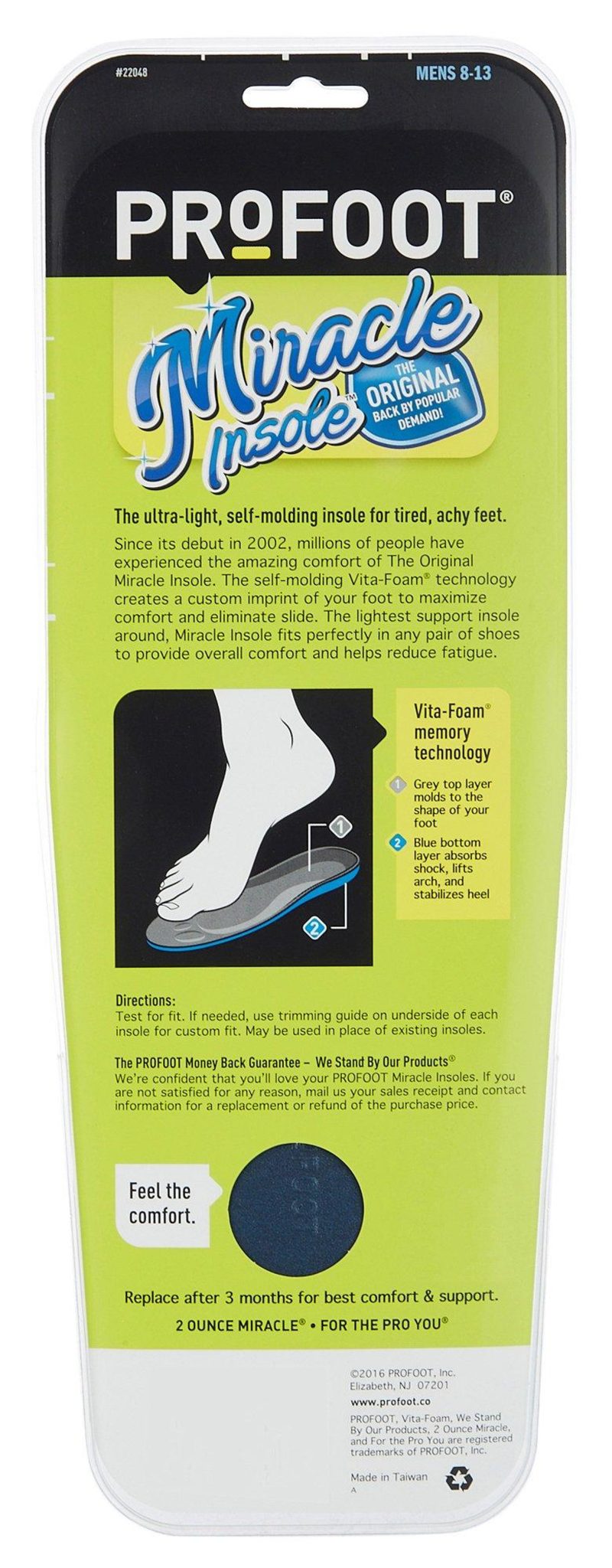 Health & Wellness | Miracle Insole Vita-Foam Shoe Insert Health & Wellness BLUE/BLACK