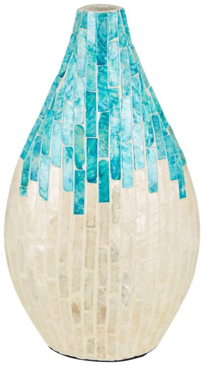 Home Décor | 11In. Mosaic Vase Home Décor BLUE/WHITE