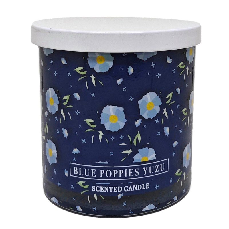 Home Décor | 14 Oz. Blue Poppies Yuzu Jar Candle Home Décor BLUE