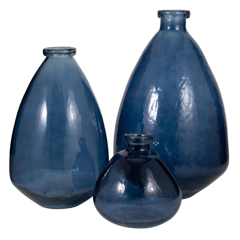 Home Décor | 15" Glass Vase Home Décor BLUE