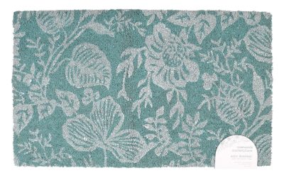 Home Décor | 18X30 Tropical Leaves Coir Doormat Home Décor BLUE MULTI