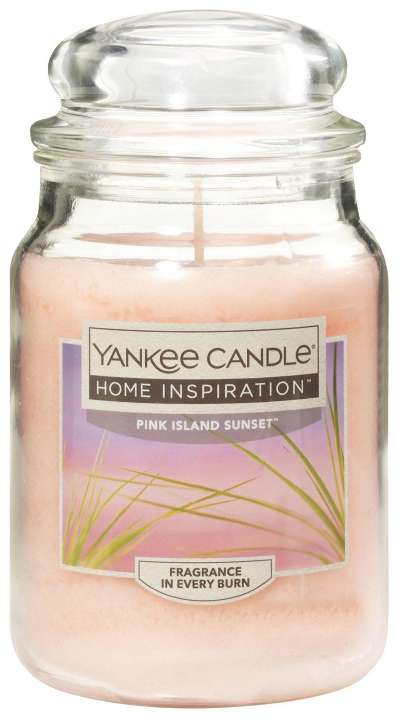 Home Décor | 19 Oz. Pink Island Sunset Jar Candle Featured Brands Featured Brands